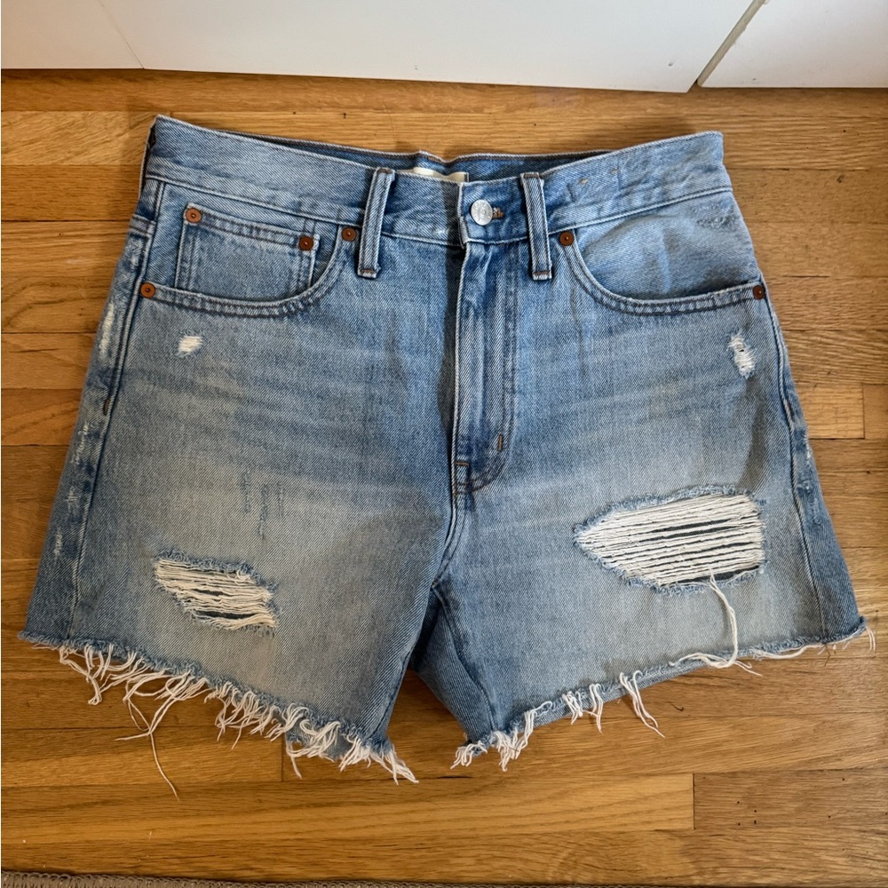 Madewell relaxed  mid length denim shorts